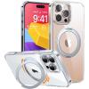 Torras iPhone 16 Pro Max (6.9") Ostand Pro Case - Clear MagSafe Compatible - 360 Spin Torras iPhone 16 Pro Max (6.9") Ostand Pro Case - Clear MagSafe Compatible - 360 Spin