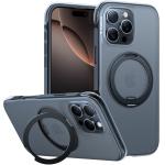 Torras iPhone 16 Pro Max (6.9") Ostand R Air Case - Black MagSafe Compatible, Air Cushions Design, Slip-Resistant, 360 Spin