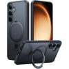 Torras Galaxy S25 5G Ostand Matte Case - Black All in One: Magnetic / Stand / Ring Holder - Horizontal / Vertical & Felexible Ostand Torras Galaxy S25 5G Ostand Matte Case - Black All in One: Magnetic / Stand / Ring Holder - Horizontal / Vertical & Felexible Ostand