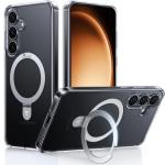 Torras Galaxy S25 5G Ostand Case - Clear MagSafe Compatible - Horizontal / Vertical & Felexible Ostand