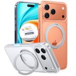 Torras iPhone 17 Pro Max (6.9") 2025 Ostand Pro Case - Clear , Full Camera Control Button Coverage, MagSafe Compatible, Military Grade Drop Protection, MagSafe Compatible, 360 Spin Kickstand