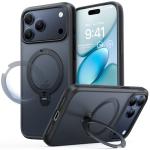 Torras iPhone 17 Pro Max (6.9") 2025 Ostand Spin Case - Black , Full Camera Control Button Coverage, Fit for MagSafe, Mil-STD Protective, 360° Spin Kickstand