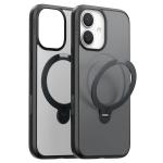 Torras iPhone 17 (6.3") 2025 Ostand Spin Case - Clear , Full Camera Control Button Coverage, Fit for MagSafe, Mil-STD Protective, 360° Spin Kickstand