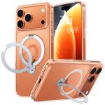 Torras iPhone 17 Pro Max (6.9") 2025 Ostand Spin Case - Clear , Full Camera Control Button Coverage, Fit for MagSafe, Mil-STD Protective, 360° Spin Kickstand