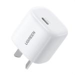 UGREEN 40394 Mini Smart Charger 20W USB-C AC Adaptor wall charger with Samrt Charge PD Fast Charger Block Type C Power Adapter Compatible with iPhone 15/15 Plus/15 Pro/15 Pro Max/14/13/12/11, Galaxy S23, Pixel 7, iPad Mini/Pro, Airpods Pro