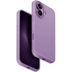 Uniq iPhone 16 (6.1") Lino Hue Case - Grape Pink Magsafe Compatible - Two Interchangeable Raised Bezels Included for Extra Camera Llens Protection