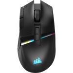 Corsair Darkstar Wireless Gaming Mouse - Black Backlit RGB LED - Optical - 10K DPI - 96g - Long Battery Life - Wireless & Bluetooth - 6 Programmable Buttons