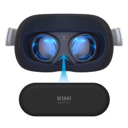 Kiwi Design For META Oculus Quest 2 / Quest 3 Lens Protector / Cover Black Colour Dust Proof VR Lens Cover Anti-Scratch Lens Protect Cover Washable Lens Cover, Compatible with Quest 3/2/1, Rift S, Valve Index and HP Reverb G2, Enhanced Supp