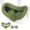 Kiwi Design For META Oculus Quest 2 Silicone Face Cover Pad Olive Green Colour with Lens Protector, Enhanced Support Kiwi Design For META Oculus Quest 2 Silicone Face Cover Pad Olive Green Colour with Lens Protector, Enhanced Support