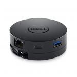 Dell USB-C Mobile Adapter - DA300 - for Notebook - USB Type C - 2 x USB Ports - Network (RJ-45) - HDMI - VGA - DisplayPort - Wired
