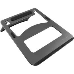 Moyork LUMO Aluminium  Foldable Ergo Laptop Stand - Grey - Non-slip pads & base Support -18° fixed tilt Angle Support 10-16 inch Laptop Suitable ForMacbook Ultrabook
