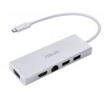 ASUS OS200 Portable USB-C Dual 2K Dongle, HDMI x1, VGA x1, USB-C x1, USB 3.0 x2, RJ-45 x1, supports Windows