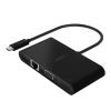 Belkin USB-C MultiMedia Adapter 4K HDMI /RJ45 /USB 3.0 /VGA (USB-C 100W Passthrough Power Delivery for Connected Devices- Charger not included) Belkin USB-C MultiMedia Adapter 4K HDMI /RJ45 /USB 3.0 /VGA (USB-C 100W Passthrough Power Delivery for Connected Devices- Charger not included)
