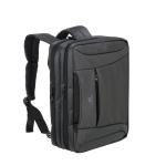 Rivacase charcoal Convertible Backpack for 15.6 inch Notebook / Laptop (Black) Suitable for Business and Travel