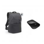 Rivacase Lantau Backpack with HP Wireless Mouse for 14.1-15.6" Bundle Notebook / Laptop (Grey) Suitable for MacBook Pro 16