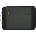 STM Kin Laptop Sleeve for 15"-16" MacBook Air & Pro - Black Slate - Fleece-Lined Interior, 4mm EVA Shock Absorption, Zippered Storage Pocket, Retractable Handle
