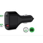 KFD Universal Car Charger Input 12-24V 63W Dual Port Charger - 45W USB-C PD for Laptop, & 18W QC3.0 USB for Smart Phone & Tablet