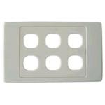 AMDEX Six Port RJ-45 Face Plates.   Amdex style.