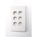 AMDEX FP-6PV3 Switch Plate ONLY. 6 Gang WPC Series Wall Face Full Cover Plate (Accepts Clipsal Style Mechs)