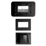 AMDEX WP-BULLNOSE BLK Combination Flush & Bullnose Cable  Management Wall Plate With Brush. BLACKColour