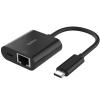 Belkin USB-C to Ethernet + Charge Adapter - 100W Adapter (100W Passthrough Power for Connected Devices, 1000 Mbps Ethernet Speeds) Ethernet Adapter Belkin USB-C to Ethernet + Charge Adapter - 100W Adapter (100W Passthrough Power for Connected Devices, 1000 Mbps Ethernet Speeds) Ethernet Adapter