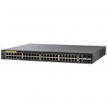 Cisco 350 Series SF350-48P L3 Managed Switch, PoE+, 48 Ports 10/100 (48 Ports PoE+, Max 382W), 2 Ports GbE Combo RJ-45 or SFP, Limited Lifetime Warranty