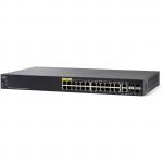 Cisco 350 Series SG350-28P L3 Managed Switch, 24 Ports GbE (24 Ports PoE+, Max 195W), 2 Ports SFP, 2 Ports GbE Combo RJ-45 or SFP, Limited Lifetime Warranty