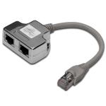 Digitus DN-93904 CAT5e RJ45 Data/Data Splitter Dual Adapter (2 x Data Devices) with 0.19m lead