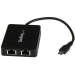 StarTech.com US1GC301AU2R USB-C to Dual Gigabit Ethernet Adapter with USB Type-A Port