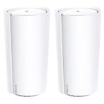 TP-Link Deco XE200 (AXE11000) Tri-Band WiFi 6E Whole-Home Mesh System - 2 Pack 10G RJ45