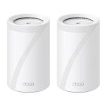 TP-Link Deco BE65 BE11000 Tri-Band Wi-Fi 7 Whole-Home Mesh System - 2 Pack, 2.5G RJ45 x4