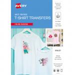 AVERY 237965 Tshirt Transfer Inspired IJ76 A4 White - 5 Pack