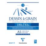 Clairefontaine 96626C Clairefontaine Drawing Pad Grain A5 180g 30sh