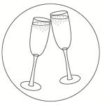Herbin 40499T  Round Wax Seal Champagne Glasses