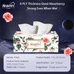 Hearttex Premium Facial Tissue 4Ply 90 Sheet 24 Pack FSC Extremely Soft 100% Virgin pulp Daylight, Rose Design Size 200mm x210 mm, $3.125/ ea, $3.47/100 Sheets
