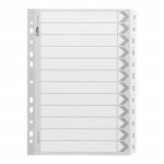 Icon Cardboard Indices with Reinforced Tabs - Jan-Dec - White