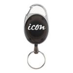 Icon 86823629 Retractable Snap Lock Charcoal for Key and ID Card holders bulk packed