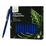 Icon One Piece Ballpoint Pen - Blue Pack of 50