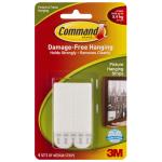 3M 10359 Command Picture Hanging Strips 17201 Medium White, Pack of 4 Sets