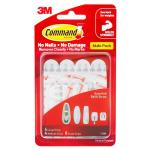 3M Command Strips Refill 17200 - Assorted White Pk/16