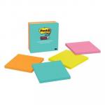 3M Post-It Super Sticky Notes 675-4SSMIA Miami 101X101mm 90 Sheet Pad 4 Pads/Pack