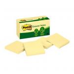 3M 70007062675 Post-it Greener Notes 654-RP 76x76mm Yellow, Pack of 12