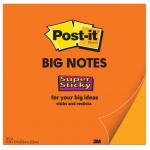 3M 70007018990 Post-it Super Sticky Big Notes BN11 Orange 279 x 279mm 30 Sheet Pads