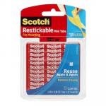 3M 70009128375 Scotch Restickable Mounting Tabs R103 13x13mm - 72 Pack