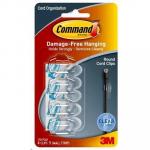 3M Command XA006701628 Round Cord Clips Clear Strips