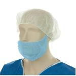 Matthews MPH30080 Polypropylene Beard Covers Single Loop - Blue, 230mm x 430mm, 12gsm  (1000) 100 Covers/Pack 1000 Covers/Box 40 Boxes/Pallet, priced for Per Box, MOQ is 1 Box
