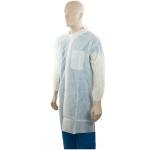 Matthews MPH30440 Polypropylene Domed Laboratory Coat - White, S, 45gsm (25)      1 Coat/Pack 25 Coats/Box 40 Boxes/Pallet, priced for Per Each, MOQ is 1 Box