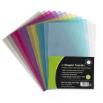 OSC H101 L Shaped Pockets A4 Assorted Colours, Pack of 12