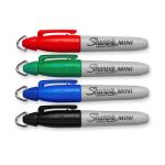 Sharpie Mini Fine Point Permanent Markers. 4-Pack. Permanent on most Surfaces. Quick Drying, Fade& Water-resistant Ink. Includes 4x Colours Black, Blue, Green & Red.