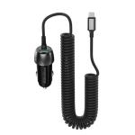 Promate POWERDRIVE-33PDC  33W Car Charger with USB-C Cable. Output USB-A and USB-C. Qualcomm 3.0 18W Quick Charge. Over Charging and Short Circuit Protection. Compatible with all USB